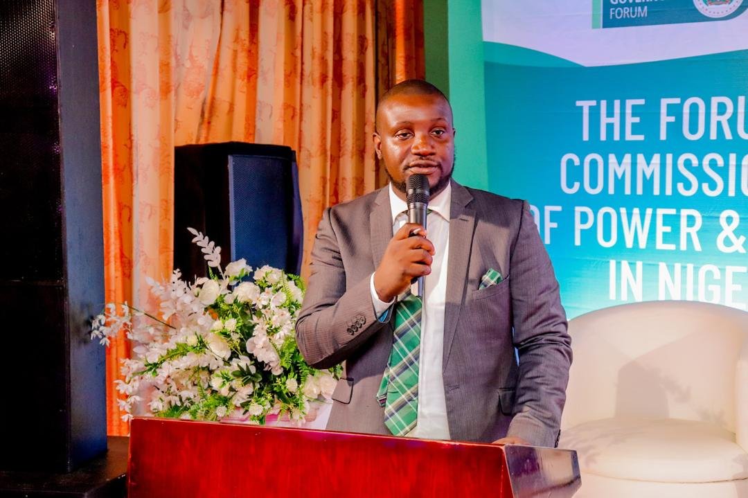 Abayomi speaking at the forum of commissioners